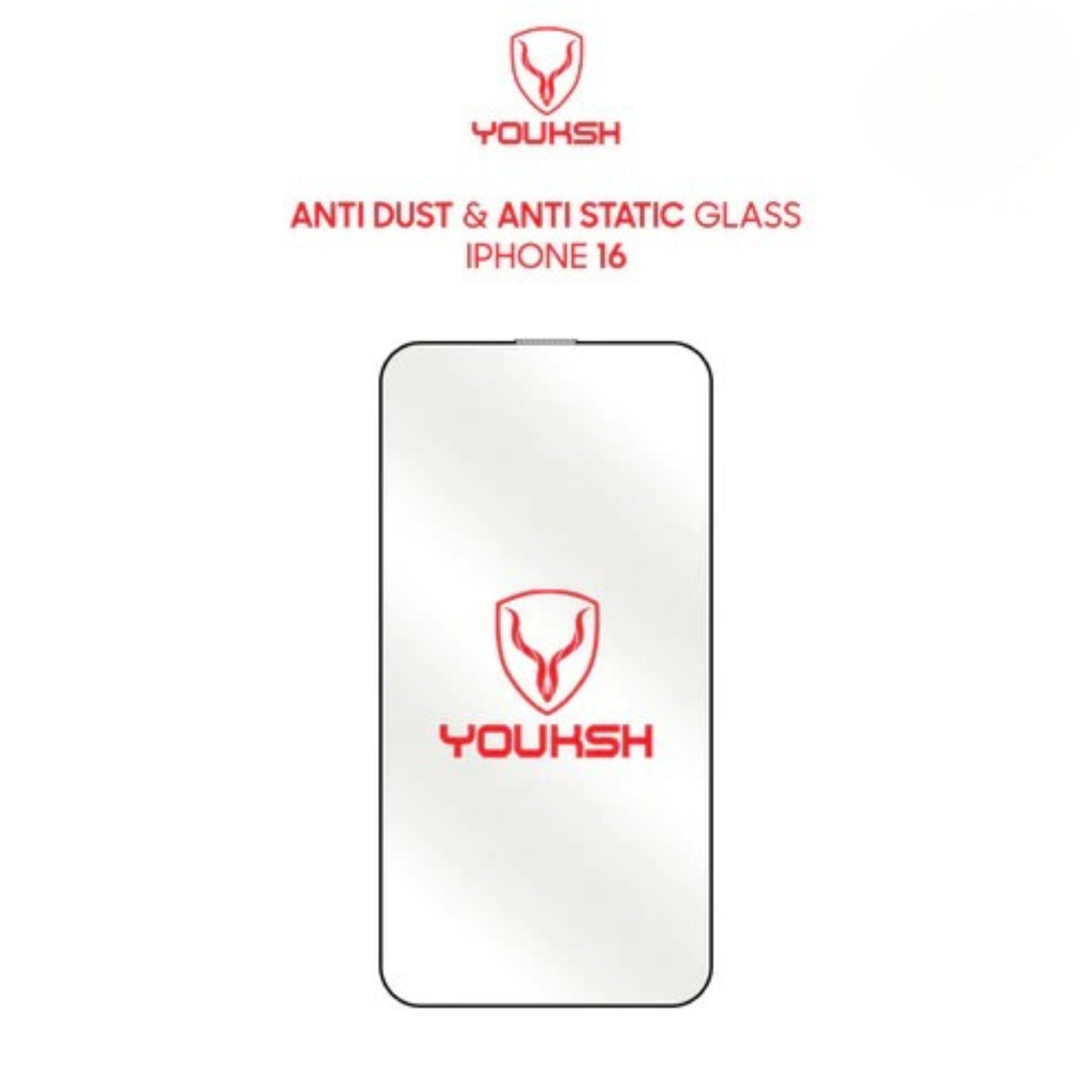 YOUKSH Apple iPhone 16 Glass Protector