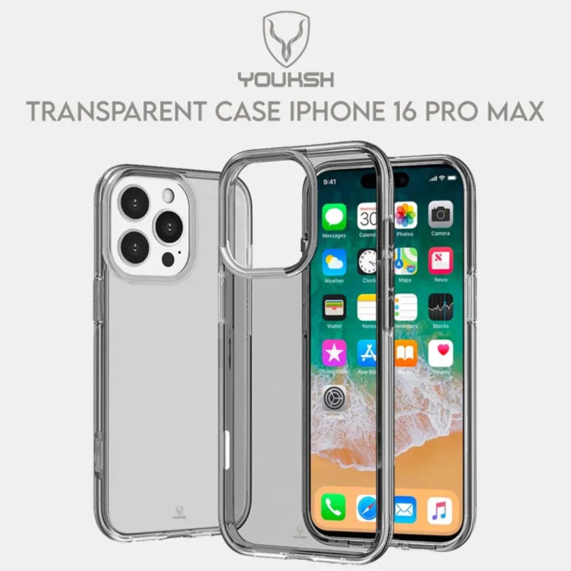 YOUKSH Transparent Case - Apple iPhone 16 Pro Max