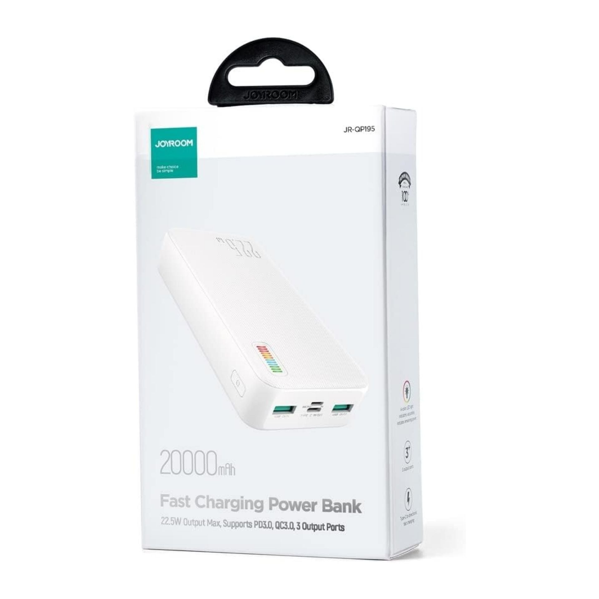 Power Bank Dazzling 22.5 W 20,000 mAh Joyroom JR-QP195 (White)