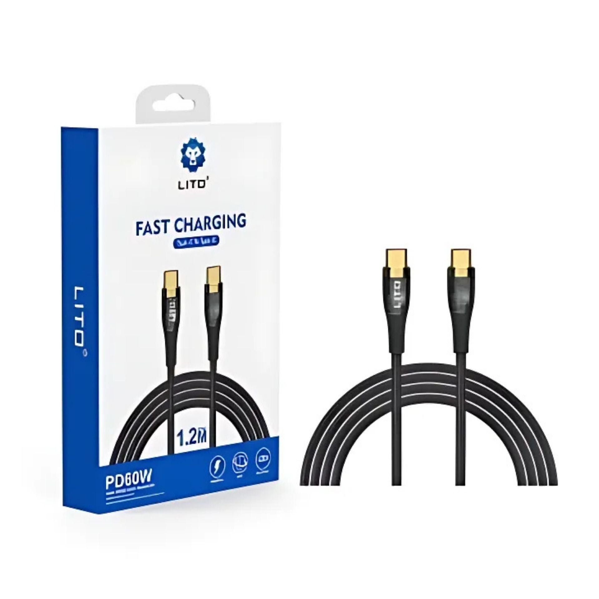 LITO Fast Charge PD Type C 60W Woven Data Charging Cable