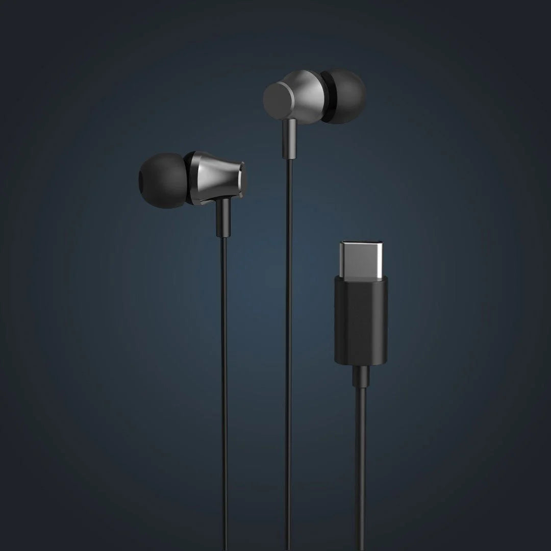 Awaaz Vibe Type C Earphones Black AV002