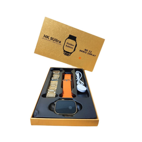 Hk9 Ultra – Golden Edition – Big 2.2 Infinite Display Wireless Smart Watch - Image 3