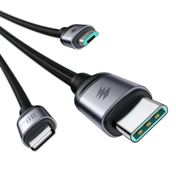 Joyroom SA21-1T3 30W 3-in-1 Fast Charging Cable (Type-C to L+C+M) 1.2m
