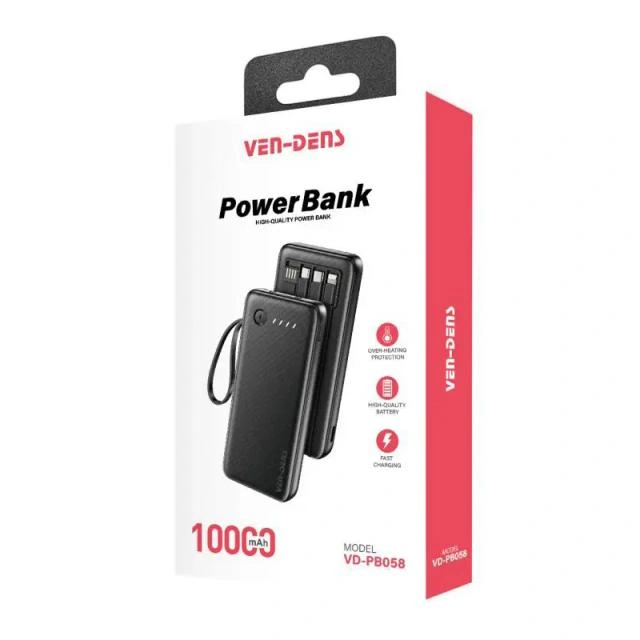 Ven-Dens 10000mAh Power Bank (VD-PB058 / PB-043 Series)